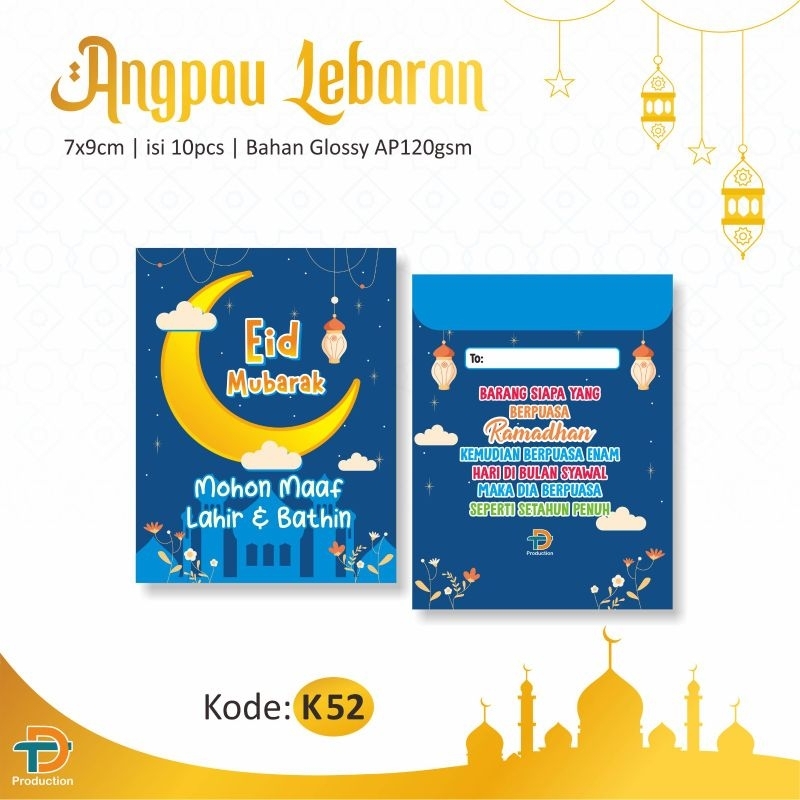 

10 PCS ANGPAU ANGPAO AMPLOP LEBARAN K52