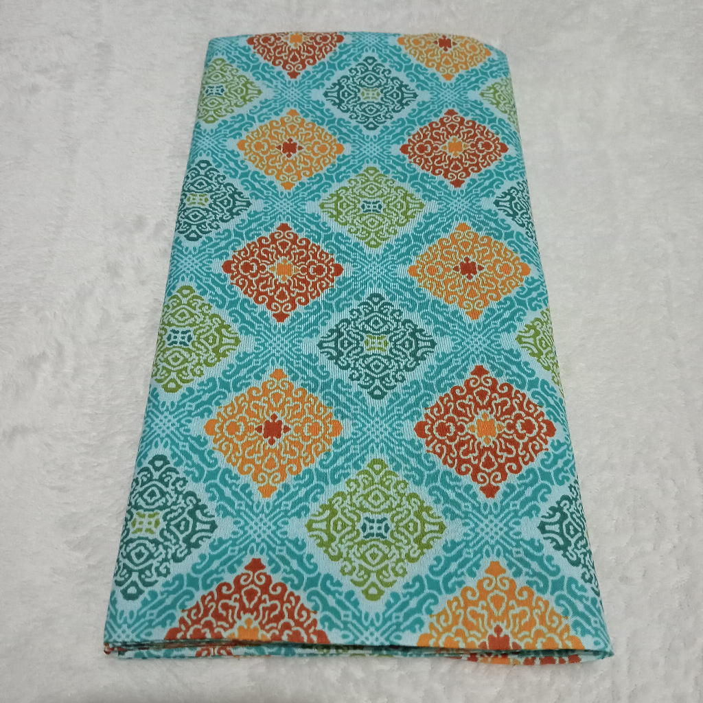 Sarung Batik Cirebonan Dua Daun Cap Cent Motif Songket | Sarung Cewek Wanita Perempuan Santri Santri