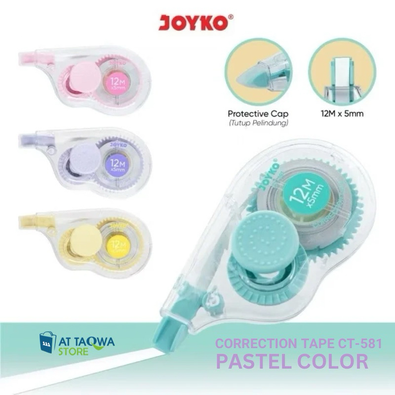 

Correction Tape JOYKO CT-581 Pastel Color Pita Koreksi Tipe X
