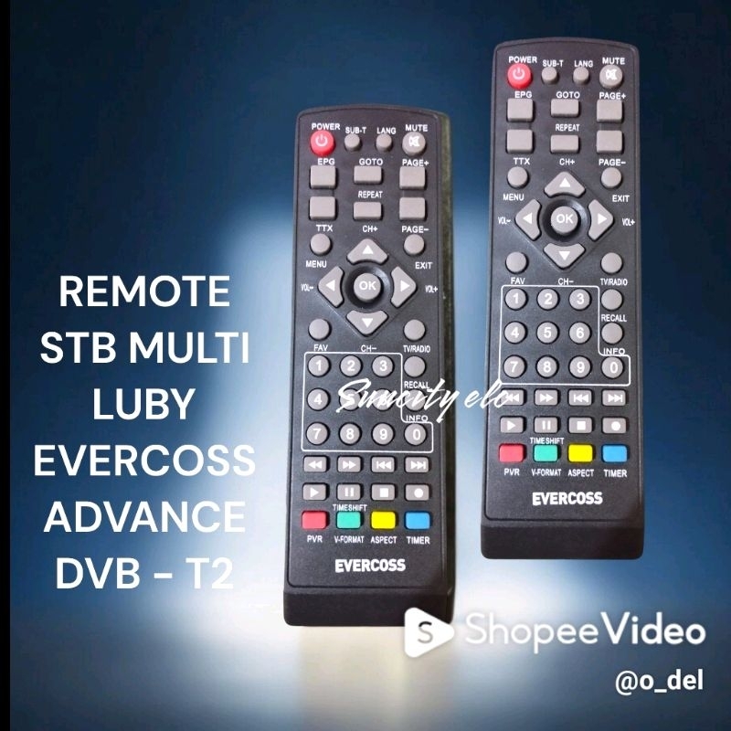 REMOTE REMOT STB MULTI LUBY EVERCROSS ADVANCE DVB - T2 RMT STB