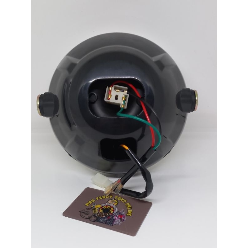 lampu depan thunder 125 Hitam tinggal pasang h4 reflektor thunder batok lampu depan thunder 125
