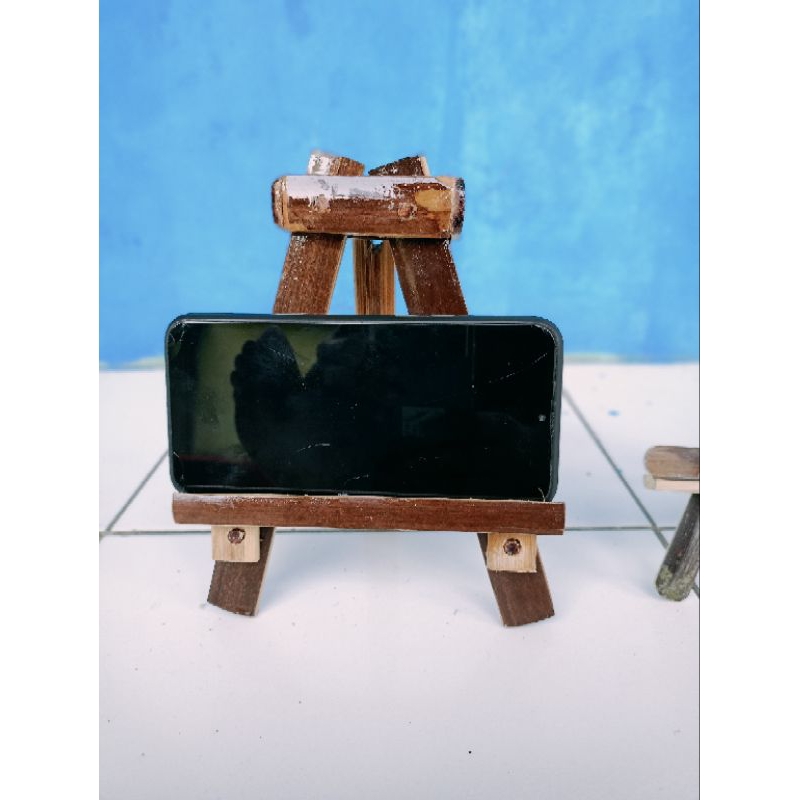 

Easel stand sandaran mini serbaguna, stand lukisan, tripord hp, frame fhoto