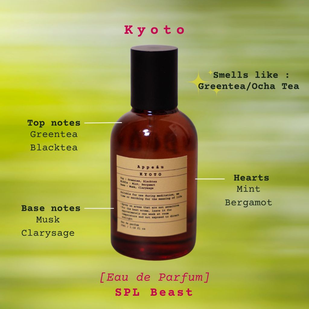 APPEAU - KYOTO EDP 35ml - Parfum Teh Greentea, Citrusy, Fresh