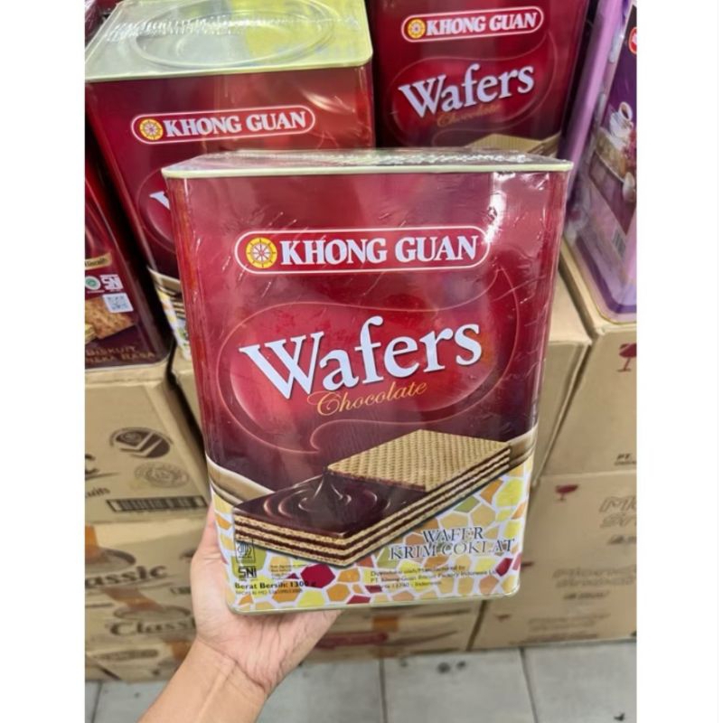 

Khong guan wafer chocolate kaleng 1300g