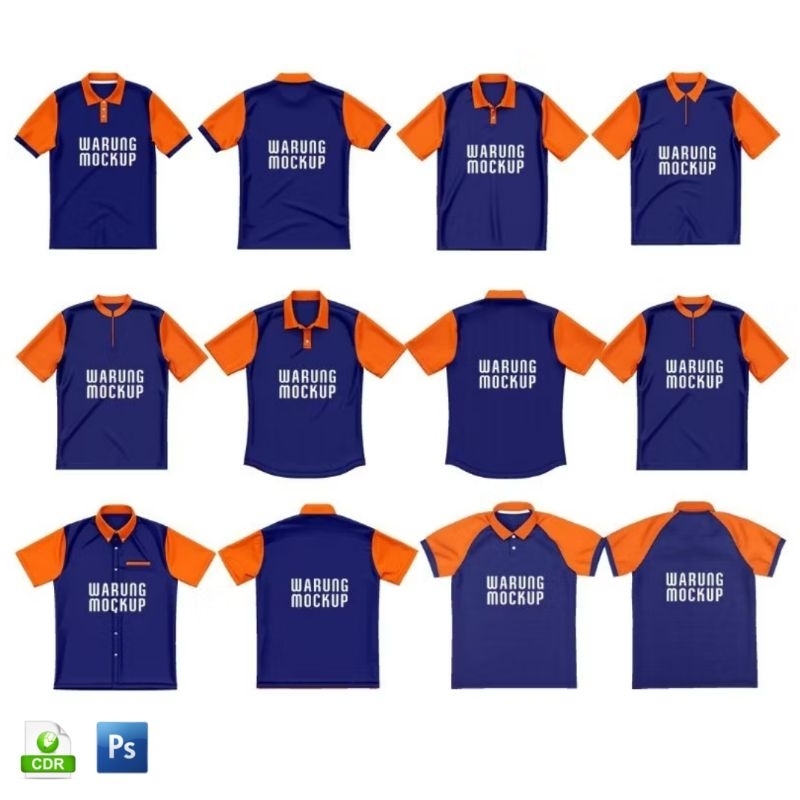 MOCKUP T-SHIRT POLO / JERSEY KERAH FLAT