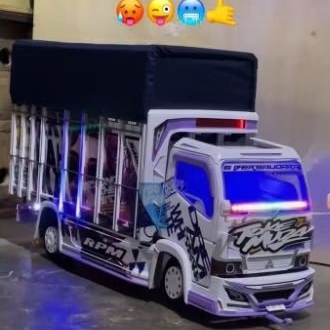 MINIATUR TRUK OLENG TERPAL KOTAK BONUS TERPAL SEGITIGA  MINIATUR TRUK LAMPU TERPAL MURAH TRUK OLENG 
