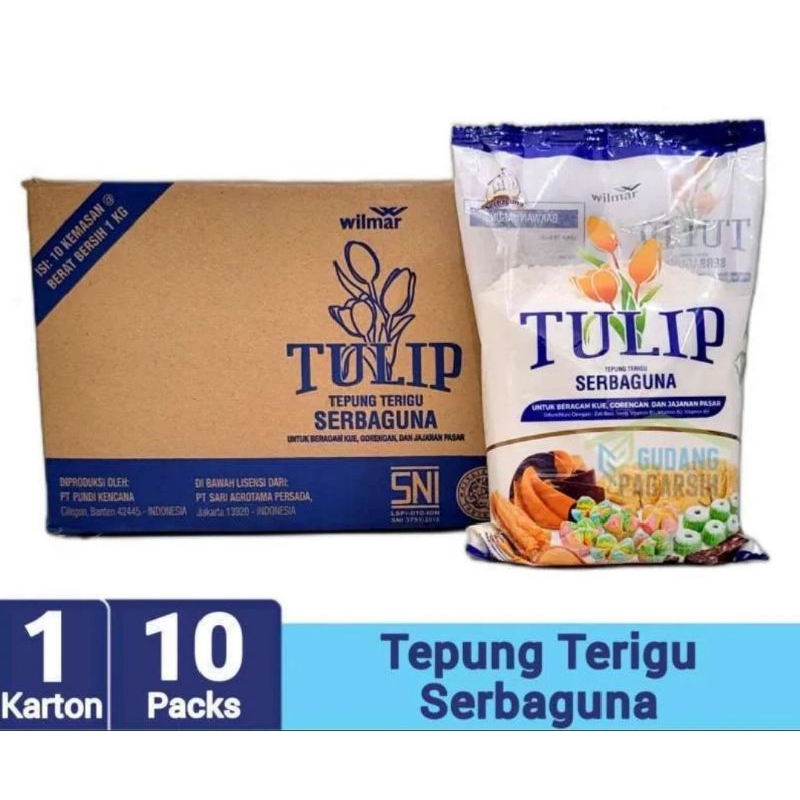 

Tepung Terigu Tulip 1kg isi 10kg