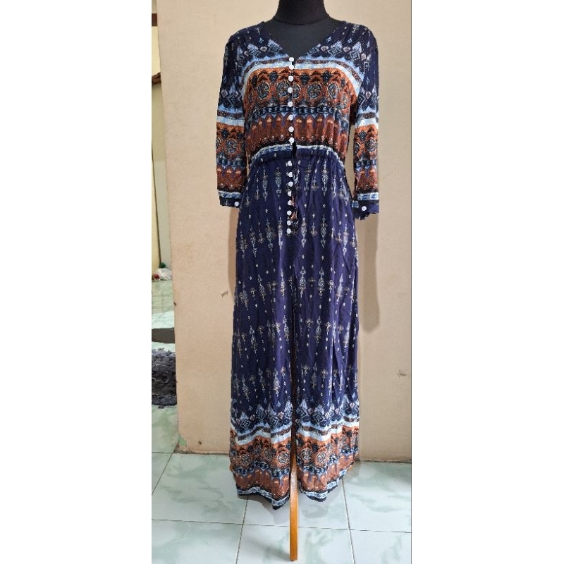 dress hua yi shang rayon halus adem