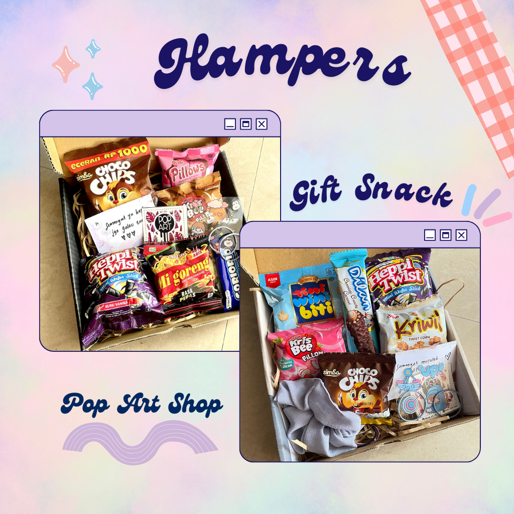 Hampers Gift Snack Ulang Tahun, Hadiah Wisuda & Kado Snack Spesial - Free Stiker & Gelang