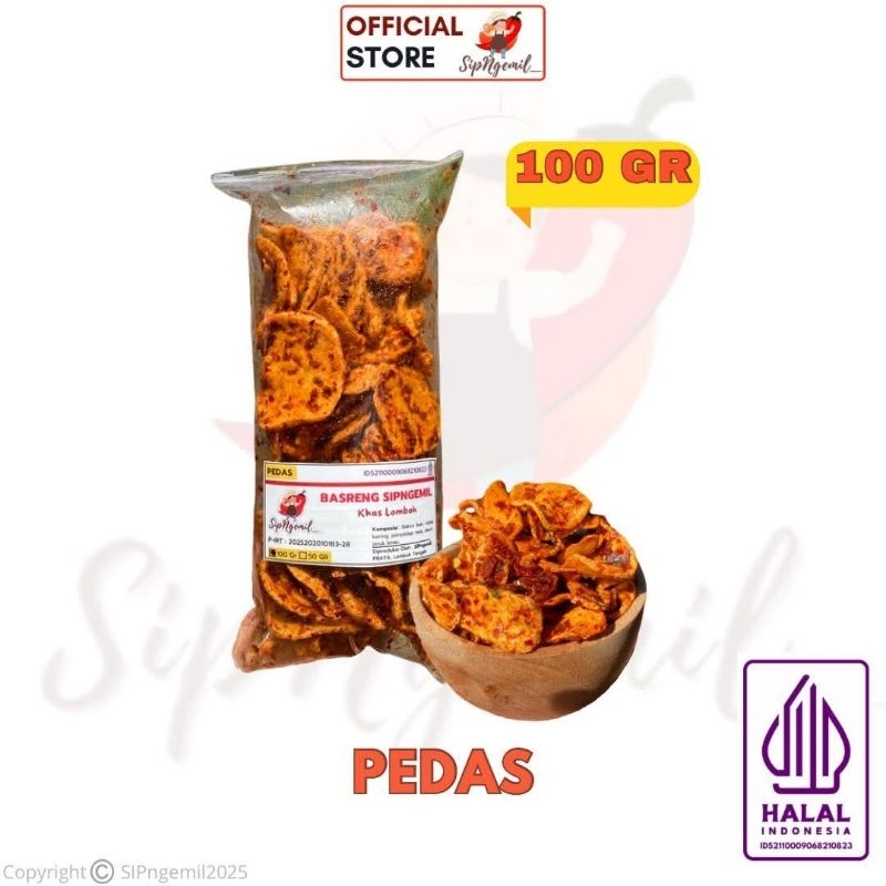 

Basreng sipngemil pedas daun jeruk kemasan 100gr
