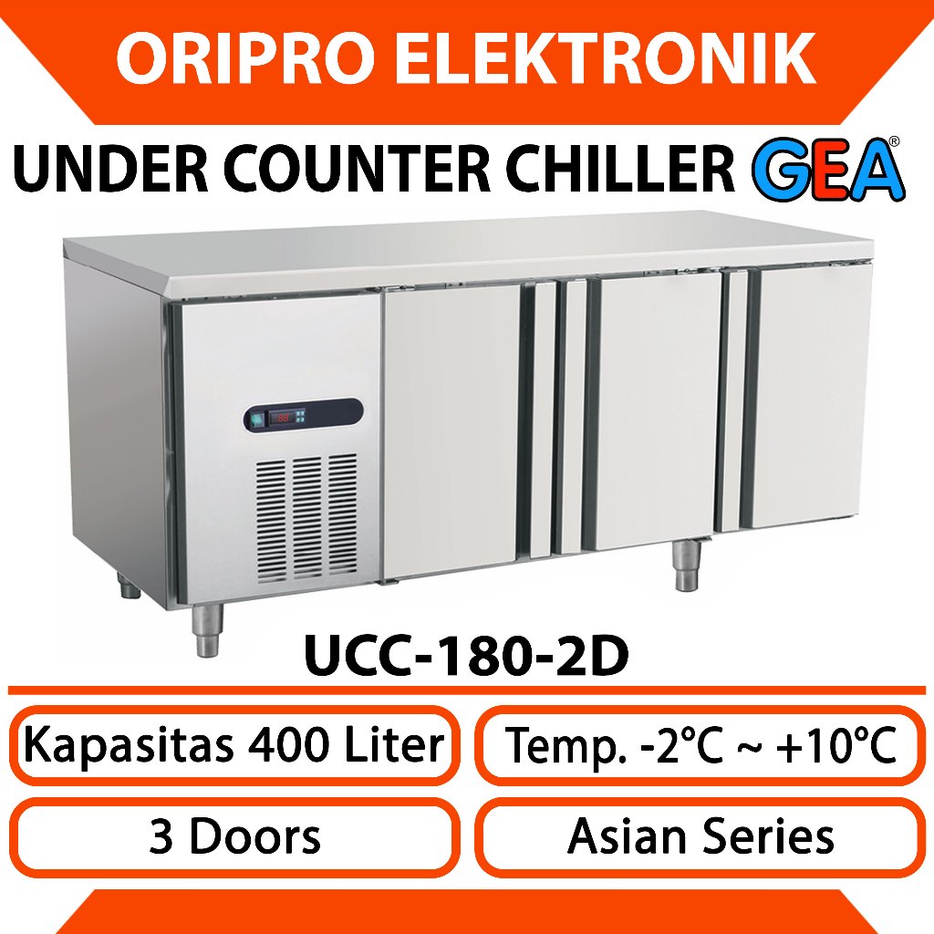 Undercounter Chiller 400 Liter Gea Asian Series UCC-180-3D