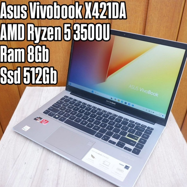 Laptop Asus Vivobook GO X421DA Ryzen 5 3500U Ram 8Gb/ 512Gb SCU19671 Normal Siap Pakai - Laptop Mura