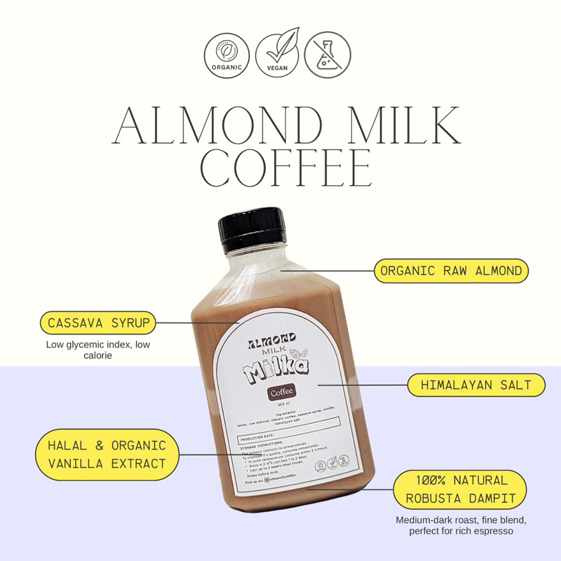

Organic Almond Milk by Milka - Coffee