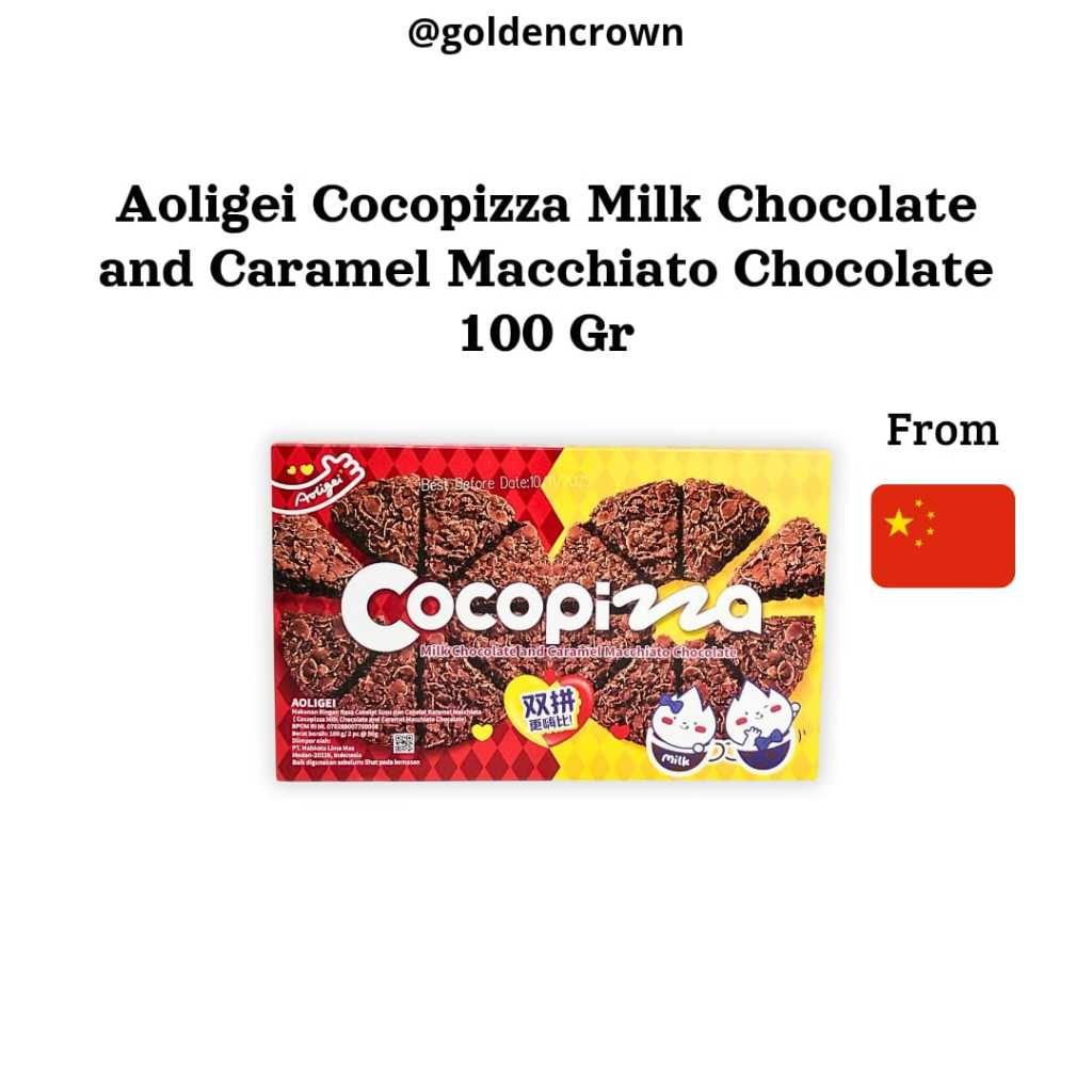 

Aoligei Cocopizza Milk Chocolate dan Caramel Macchiato Chocolate / Makanan Ringan Rasa Coklat Susu dan Coklat Caramel Macchiato 100g