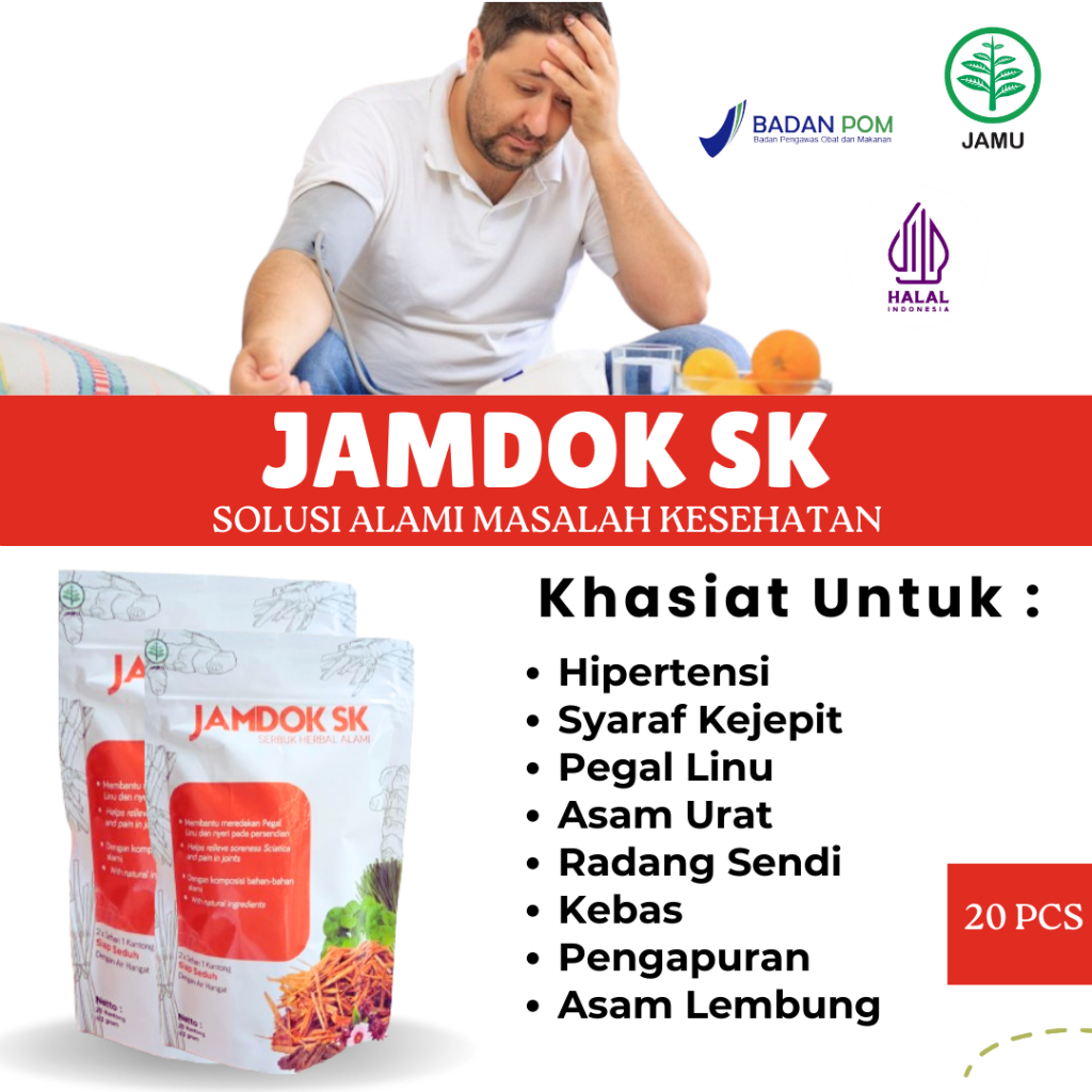 

Herbal Hipertensi ( Darah Tinggi) Teh Herbal Jamdok sk – Bantu Atasi Hipertensi