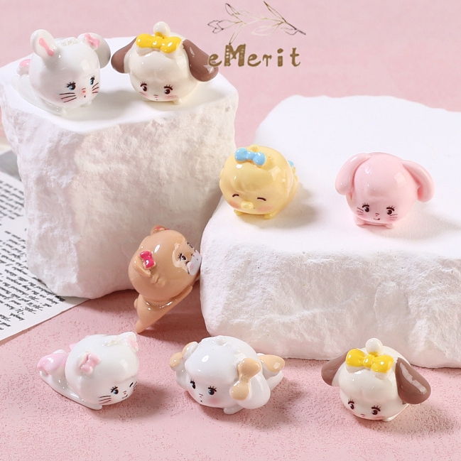 

Ornamen resin kartun lucu 3D DIY lem krim aksesoris dekoratif