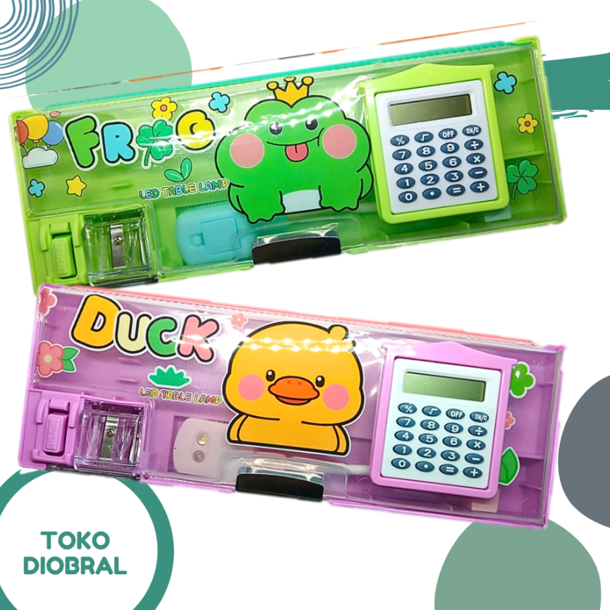 

Kotak Pensil Kalkulator dan lampu LED