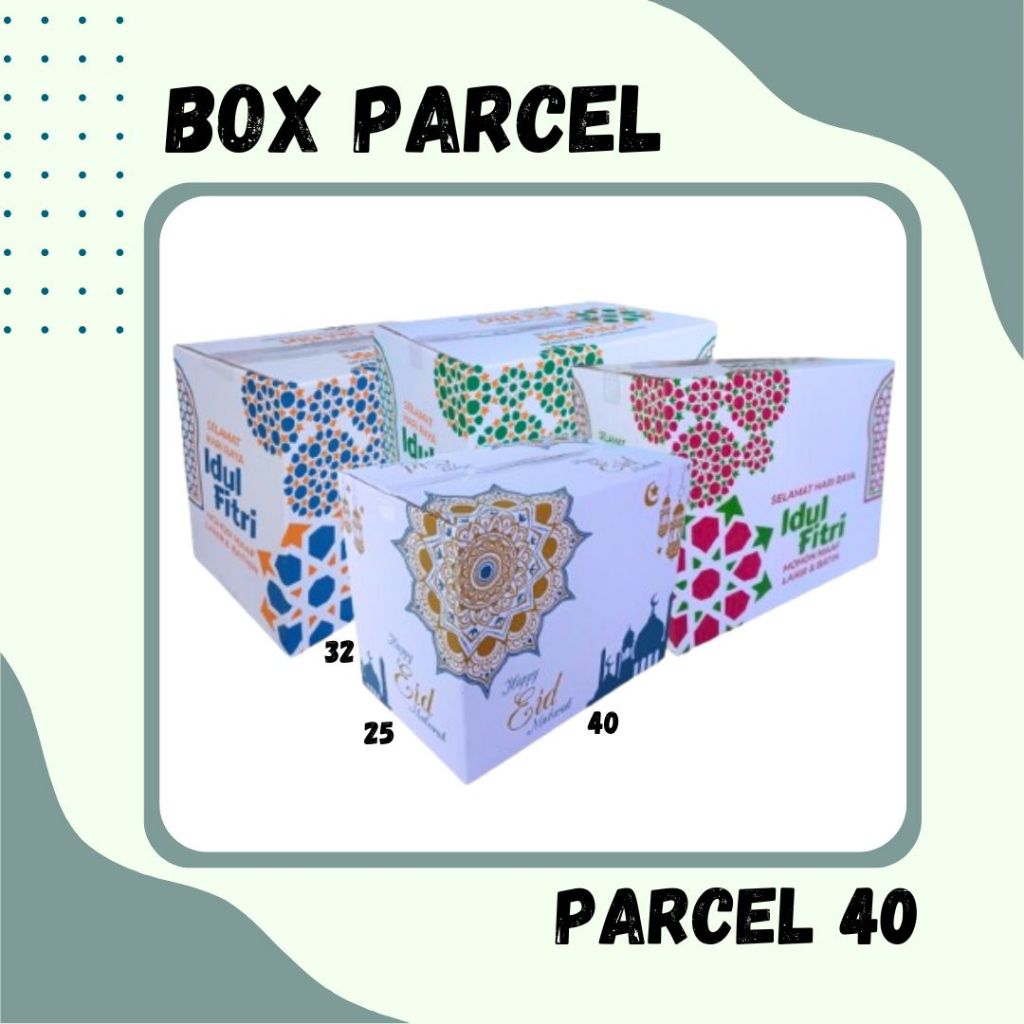 

Box Parcel 40x25x32 (Besar) Kardus/Parcell/Lebaran/idul Fitri/Paket/sembako/hampers/eid mubarak