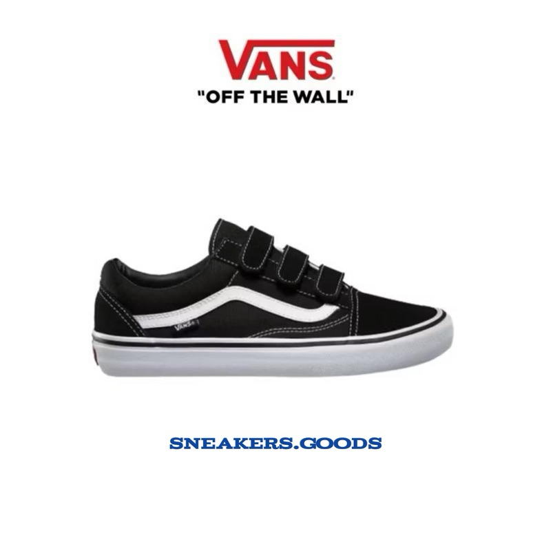 Vans Old Skool Pro Velcro Black White Original