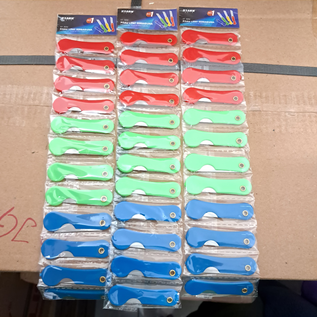 

1 Renteng isi 12 Pcs Pisau Lipat Serbaguna / Pisau lipat mini STARK