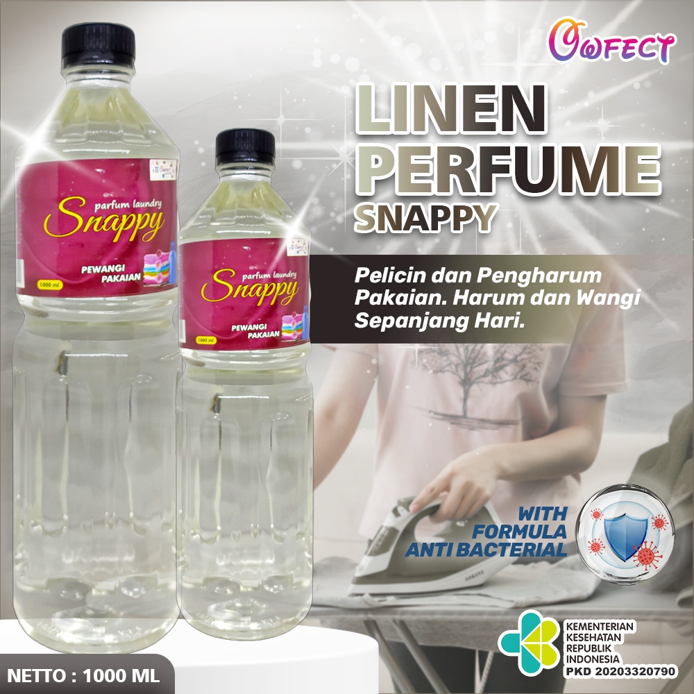 [Best Seller] OWFECT Parfum Laundry SNAPPY/Pewangi pakaian laundry kemasan 1000ml