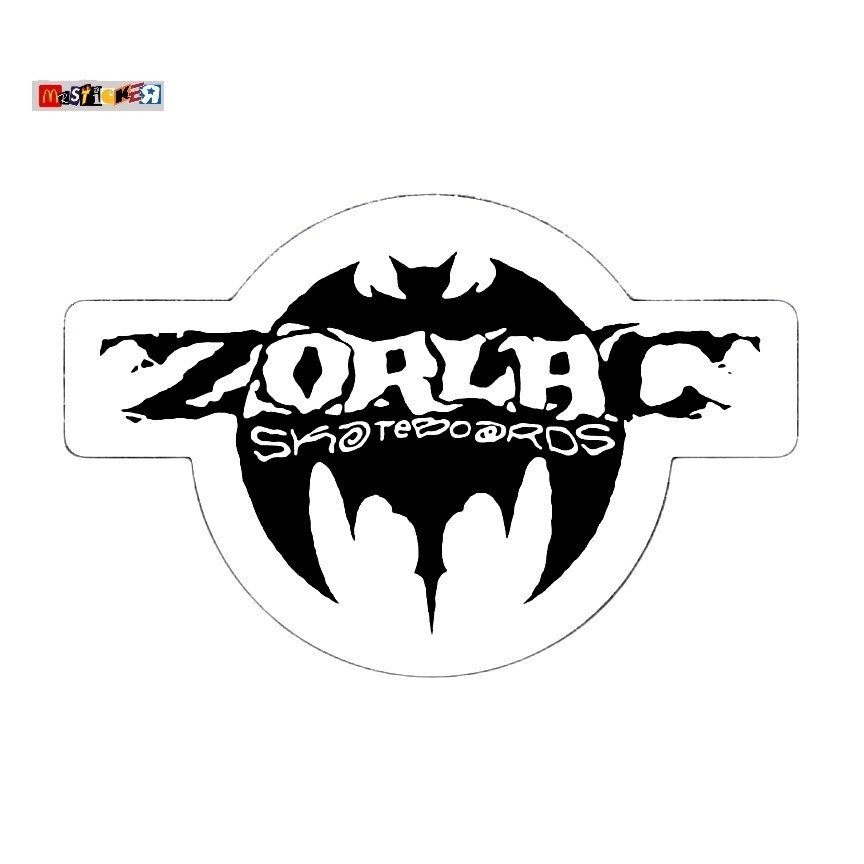 

sticker Zorlac skateboards bat logo vinyl diecut stiker pushead