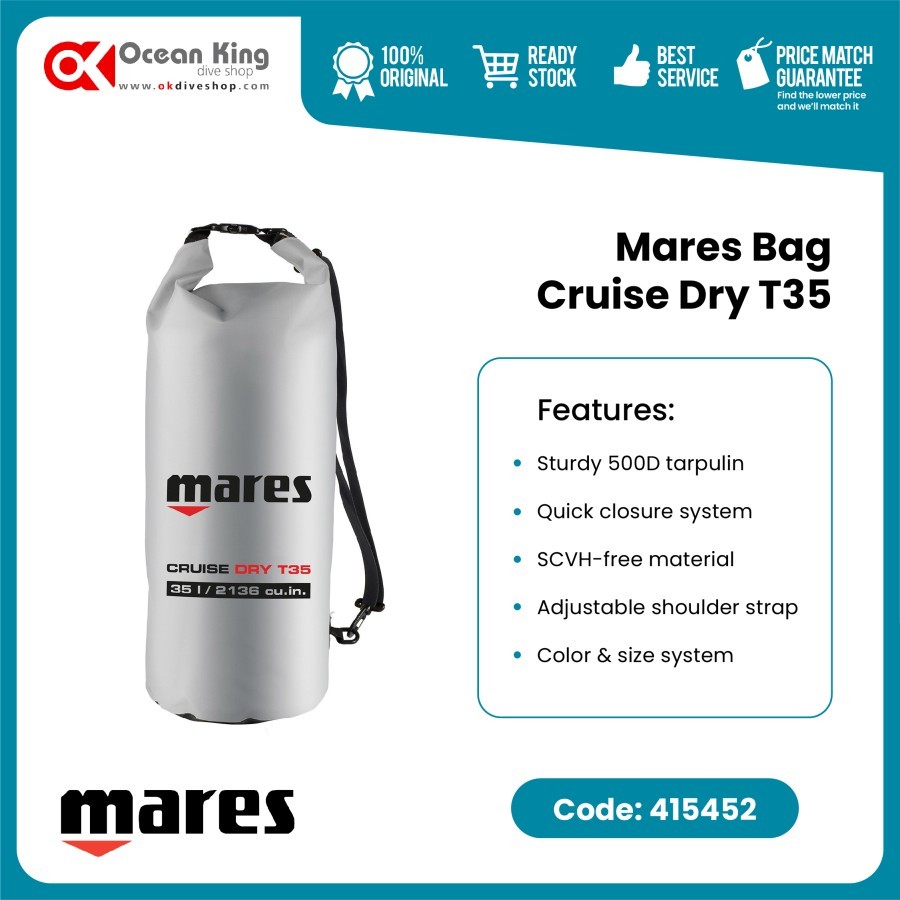 BAG MARES CRUISE DRY T35 SILVER ( 35 L ) - 415452