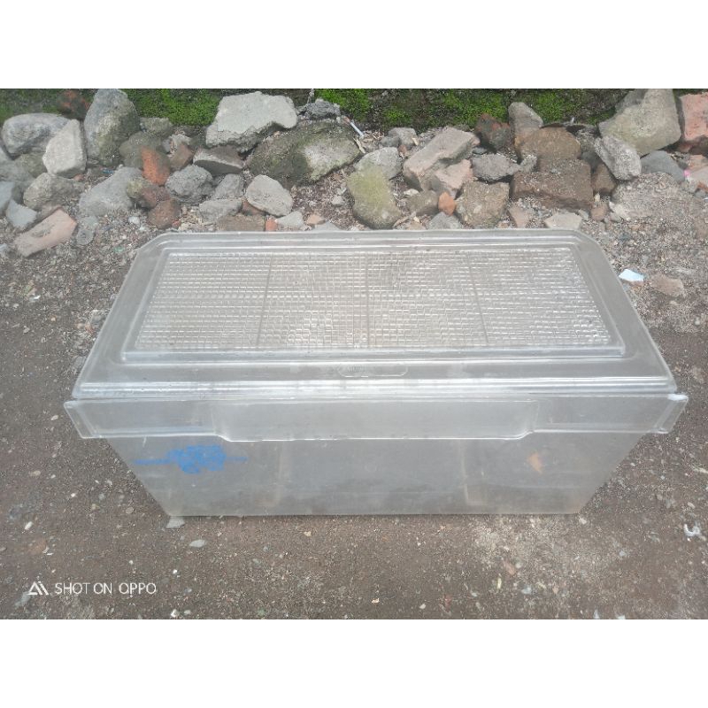 RAK SAYUR KULKAS LG 1 PINTU FULL SET DENGAN TUTUP ORIGINAL COPOTAN