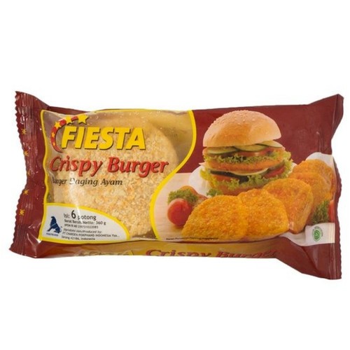 

FIESTA CHICKEN CRISPY BURGER ISI 6 PCS 360G / BURGER DAGING AYAM