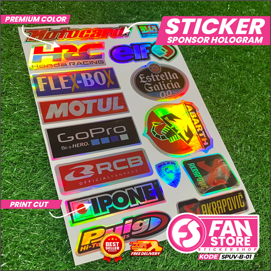 STIKER PACK RACING ISI 25pcs/27pcs Stiker Racing Stiker Motor Sticker Motor balap - Stiker Sponsor P