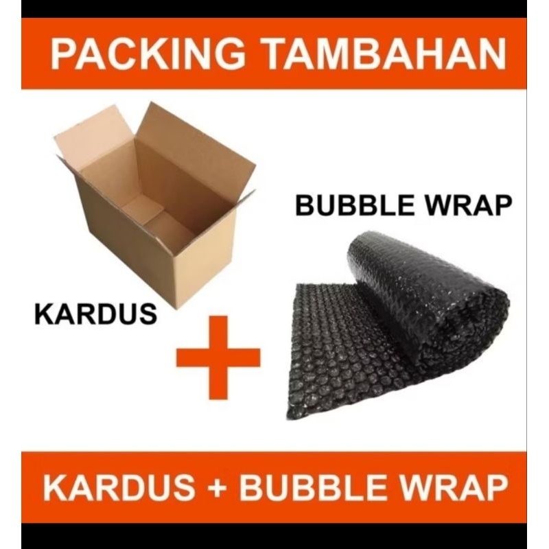 

Tambahan Extra Packing Pengiriman Bubble Wrap Dan Kardus