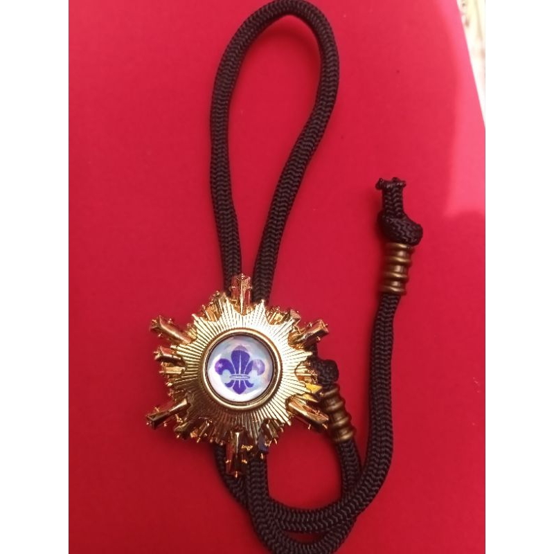 

Ring kacu / Hasduk Tali model Matahari double tumpuk logam