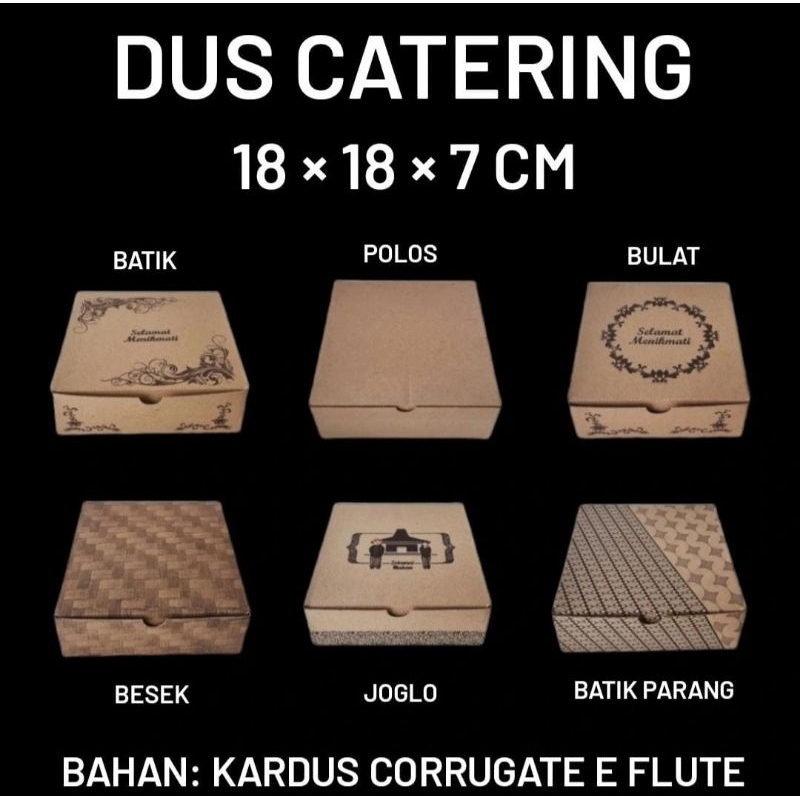 

(MIN ORDER 25 PCS) BOX NASI 18x18x7 / KOTAK CATERING / DUS NASI KOTAK