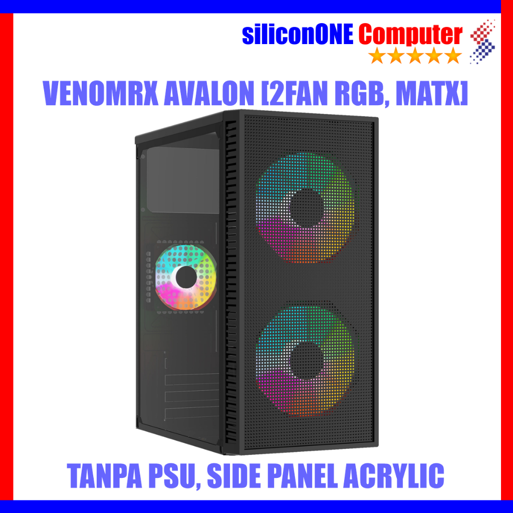 VenomRX Avalon 2FAN RGB M-ATX Acrylic Side Panel Case