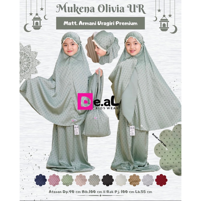 MUKENA ANAK OLIVIA UR/MUKENA/MUKENA ANAK AQILLA SCARVES