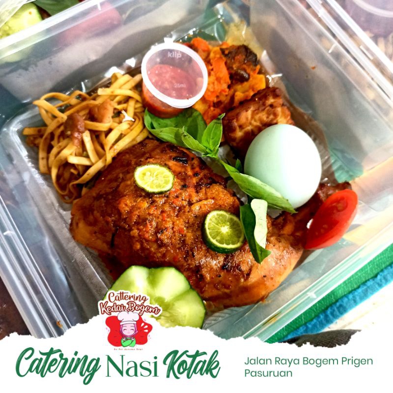 

Nasi Ayam Bakar ukuran seperempat kg. Praktis Cocok untuk acara Ultah dan Tasyakuran. Harga Murah, rasa nikmat. Bisa request tambahan lauk