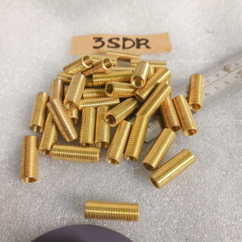 Shock Drat Baut M8 Kuningan – Perbos Drat Baut Kunci 12 untuk Perbaikan Drat Aus