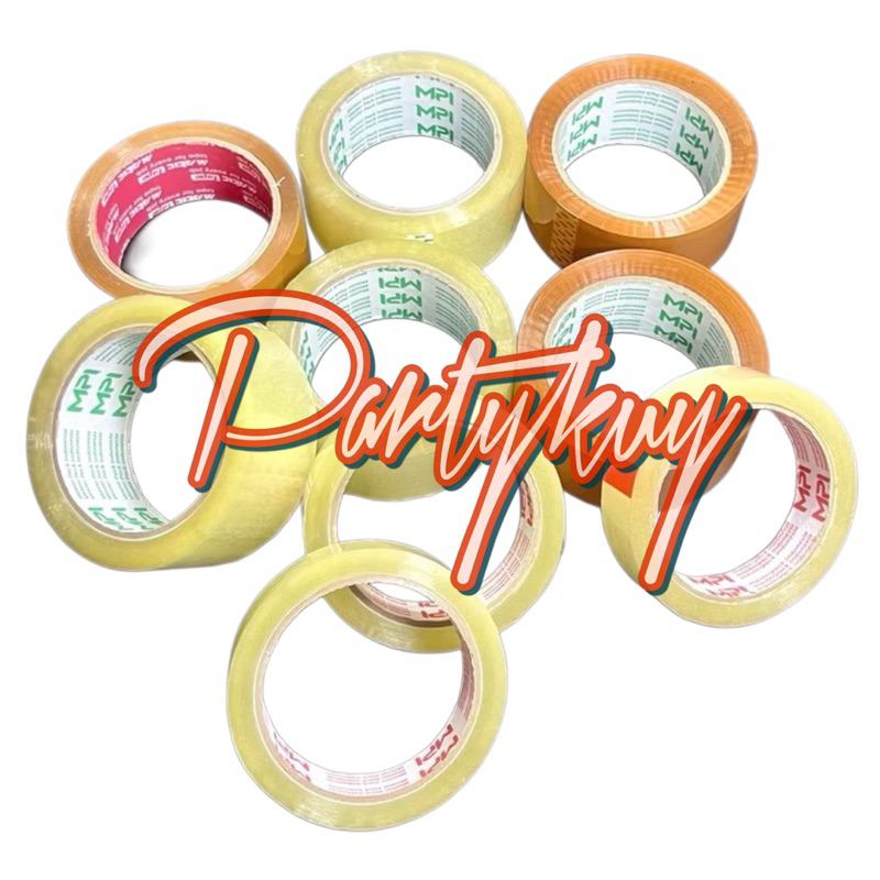 

Lakban bening isolasi MPI lem bening coklat lem selotip lebar 2 inch / 4,5 mm lem bening perekat party kuy