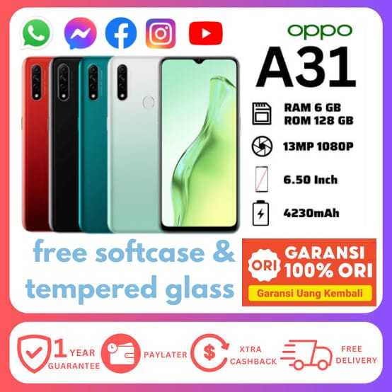 oppo a31 ram 8/256 GB Bergaransi