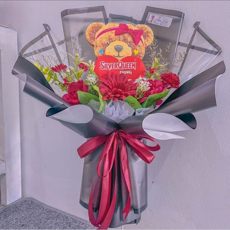 bouquet beruang silverqueen