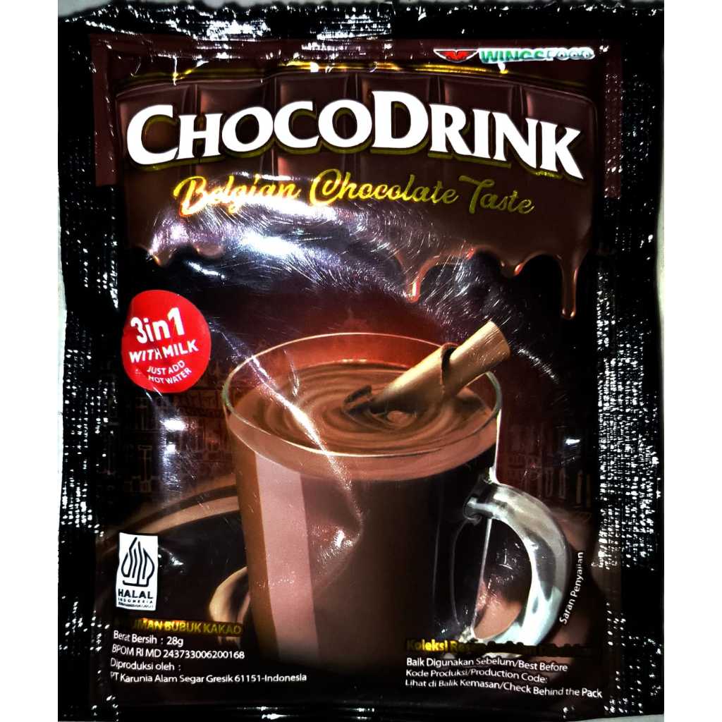 

CHOCODRINK BELGIAN CHOCOLATE TASTE 3 IN 1 WITH MILK 28 GR