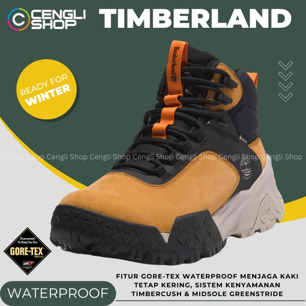 SEPATU GUNUNG TIMBERLAND PRIA ORIGINAL OUTDOOR HIKING BOOTS BOOT SNEAKERS SNEAKER WATERPROOF GORETEX