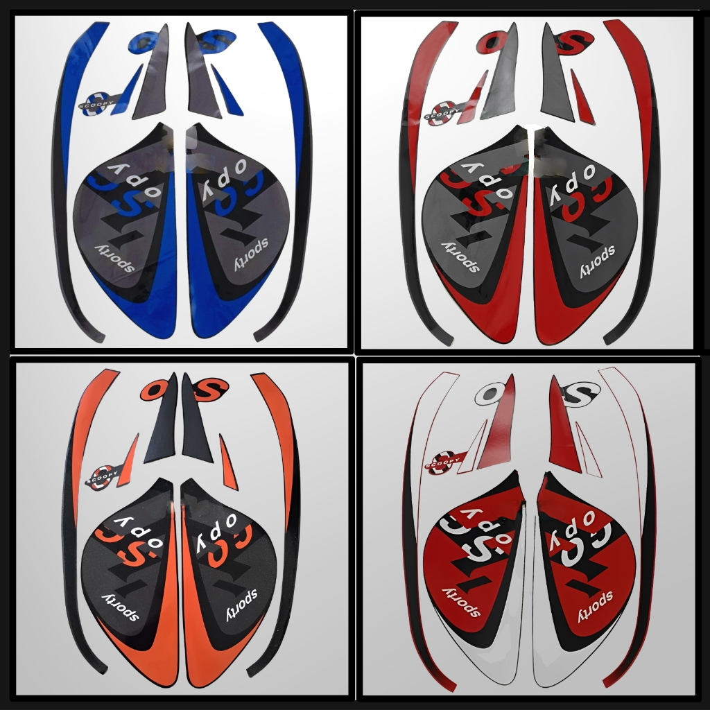 Stiker Striping Motor Honda Scoopy 2022 Sporty List Body Motor Scoopy Sporty 2022