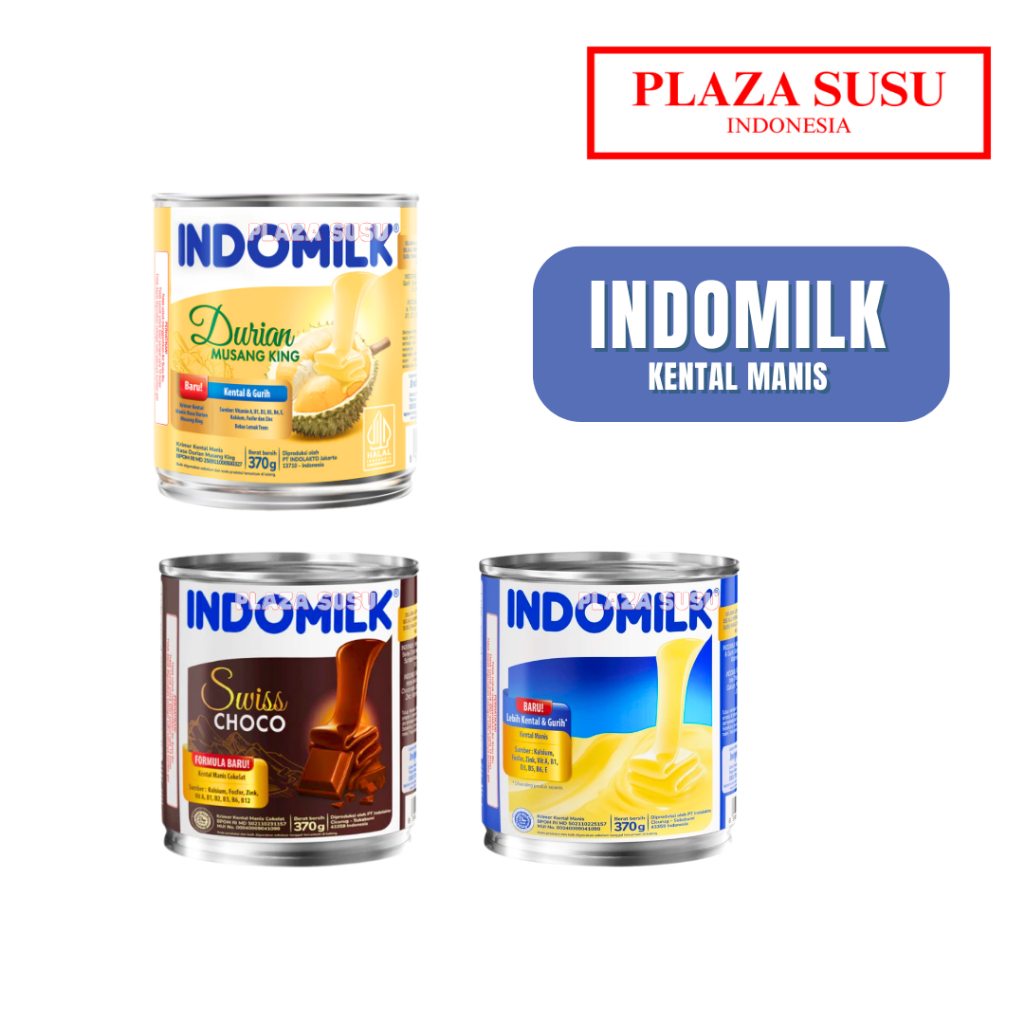 

SUSU KENTAL MANIS INDOMILK KALENG RASA SWISS CHOCO/PUTIH/DURIAN 370G