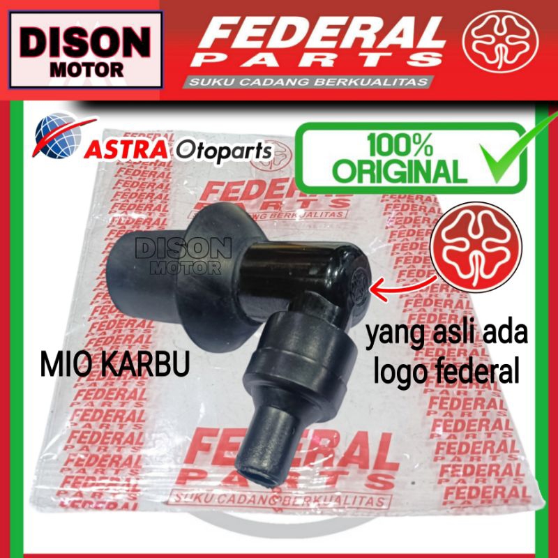 Cangklong busi federal Mio karbu Mio smile sporty original cop busi kepala busi tutup busi federal
