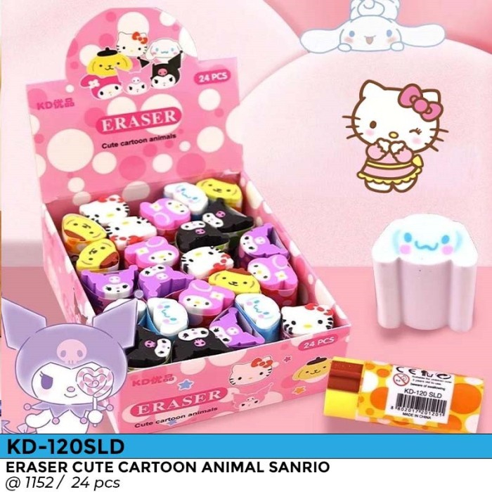 

PENGHAPUS KARET 3.6CM MOTIF KUROMI SANRIO / STIP PENSIL LUCU