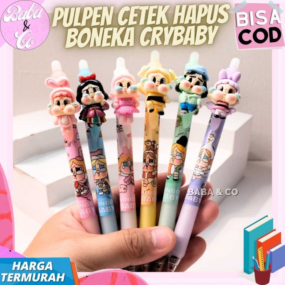 

PULPEN CETEK HAPUS CRYBABY TIMBUL PEN CETEK HAPUS TIMBUL BONEKA CRY BABY CRY LUCU IMUT PEN 3D TIMBUL RESIN BABYCRY PULPEN HAPUS CETEK CRYBABY