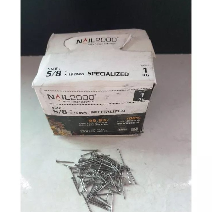 Istimewa Paku kayu kecil merk nail 2 ukuran  atau 15cmBerat 1 kg Paket Promo