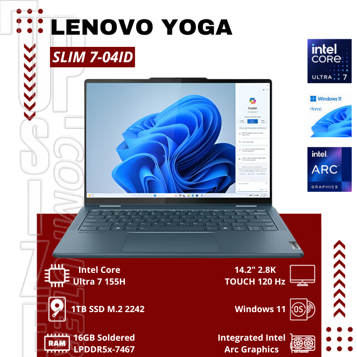 Lenovo Yoga Slim 7 04ID Ultra 7 155H/16GB/1TB/14" OLED Touch/W11+OHS