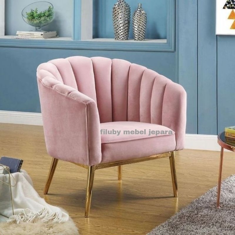 Kursi sofa kursi tamu kursi teras kursi cafe kursi sofa minimalis kaki stainless asli